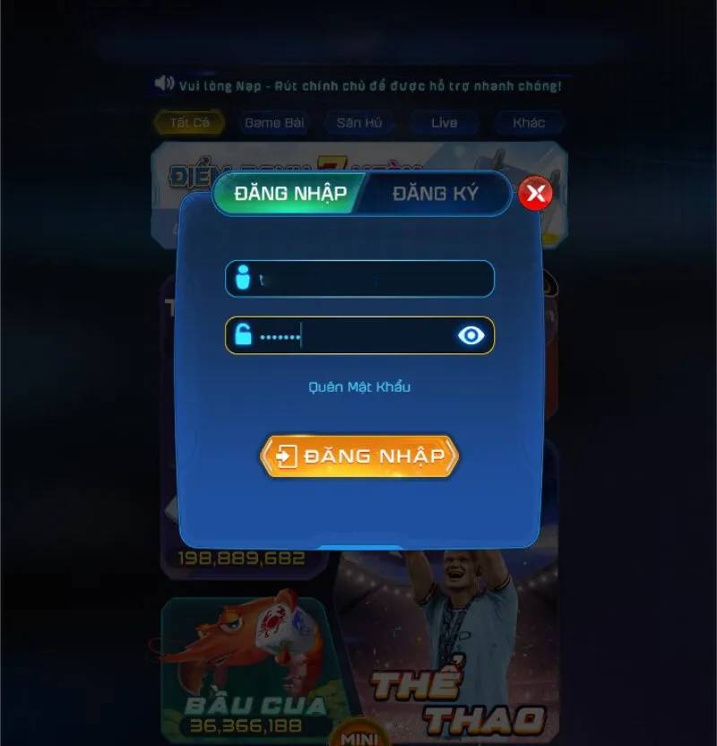 Đăng nhập 1 Đăng nhập SClub88