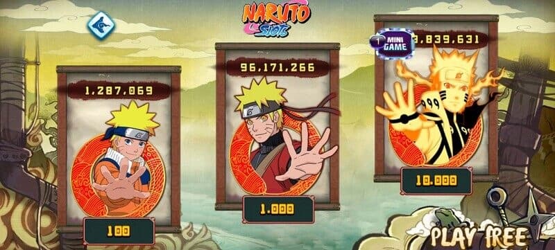 Nổ hũ 3 Quay hũ Naruto có đến 20 dòng thắng