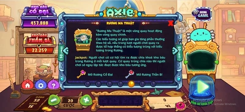 Nổ hũ Axie SClub88: Giàu trong nháy mắt với 50 paylines 4 Tỷ lệ trúng jackpot Axie SClub 88 cao